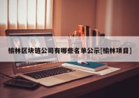 榆林区块链公司有哪些名单公示[榆林项目]